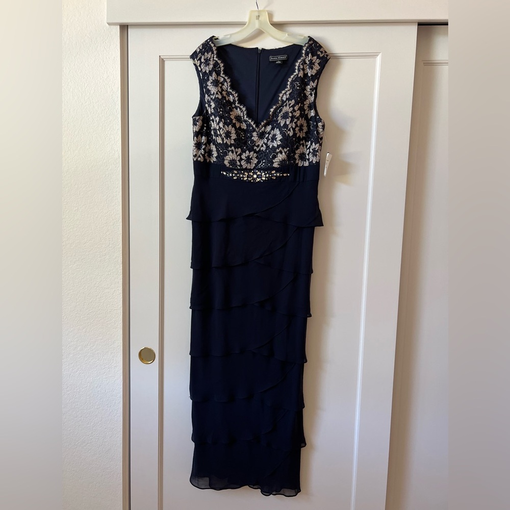 Jessica Howard Navy and White Floral Dress for Wedding